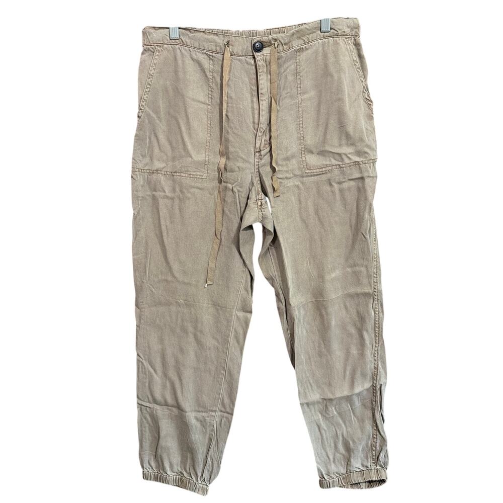 Sundance Womens Pants Green High Rise Jogger Minimalist Streetwear Medium